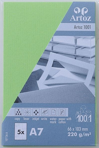 Visitenkarten 1001 A7 220g, birkengrün 5 Blatt ARTOZ 107136143