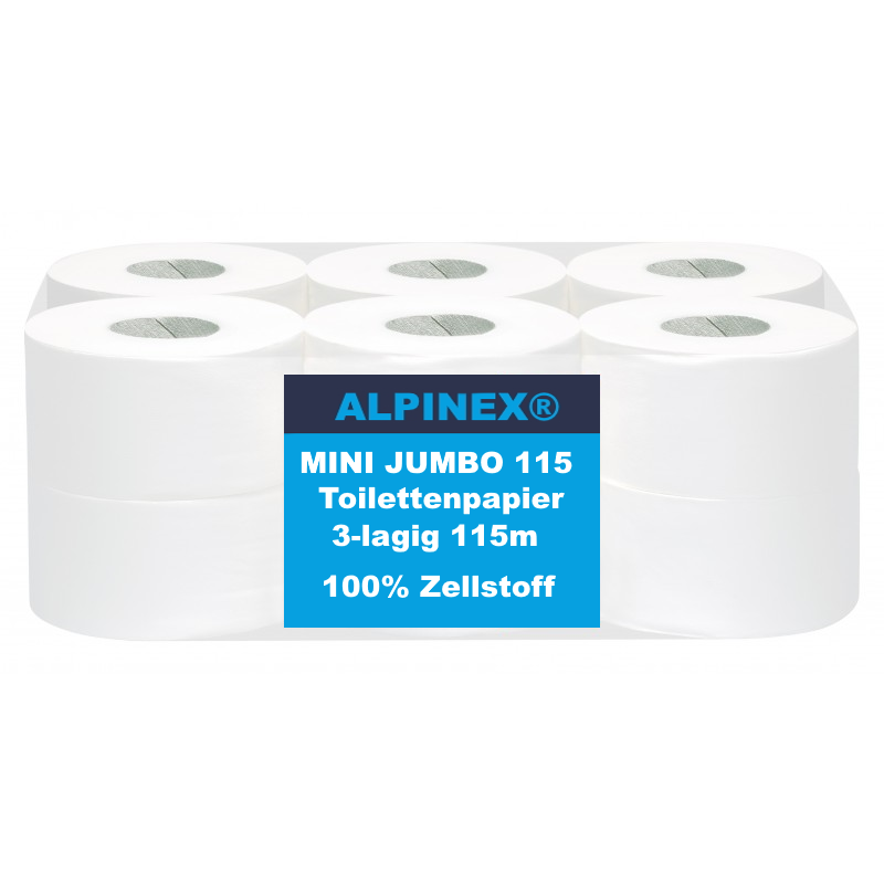 Mini Jumbo Toilettenpapier 3-lag 115m 100% Zellstoff