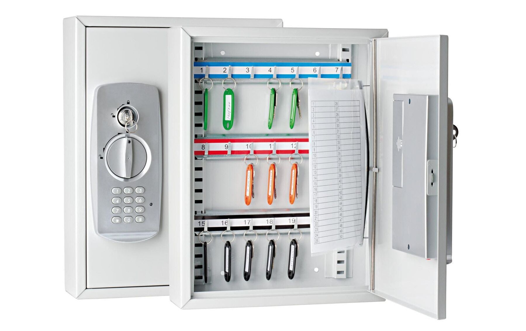 WEDO Schlüsselschrank mit Elektronikschloss,für 21 Schlüssel