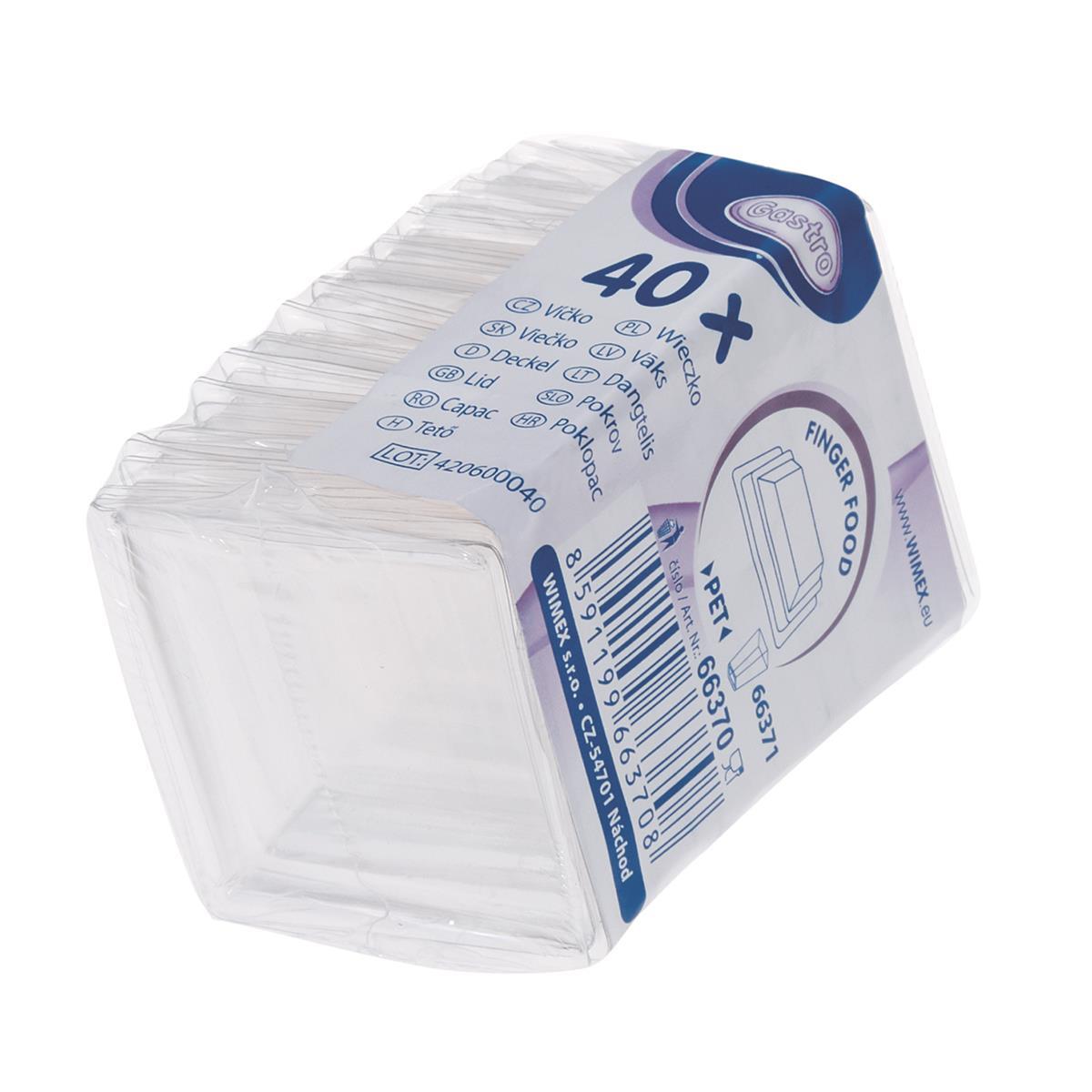 Deckel (PET) für Fingerfood-Becher 66371 - 40 Stück