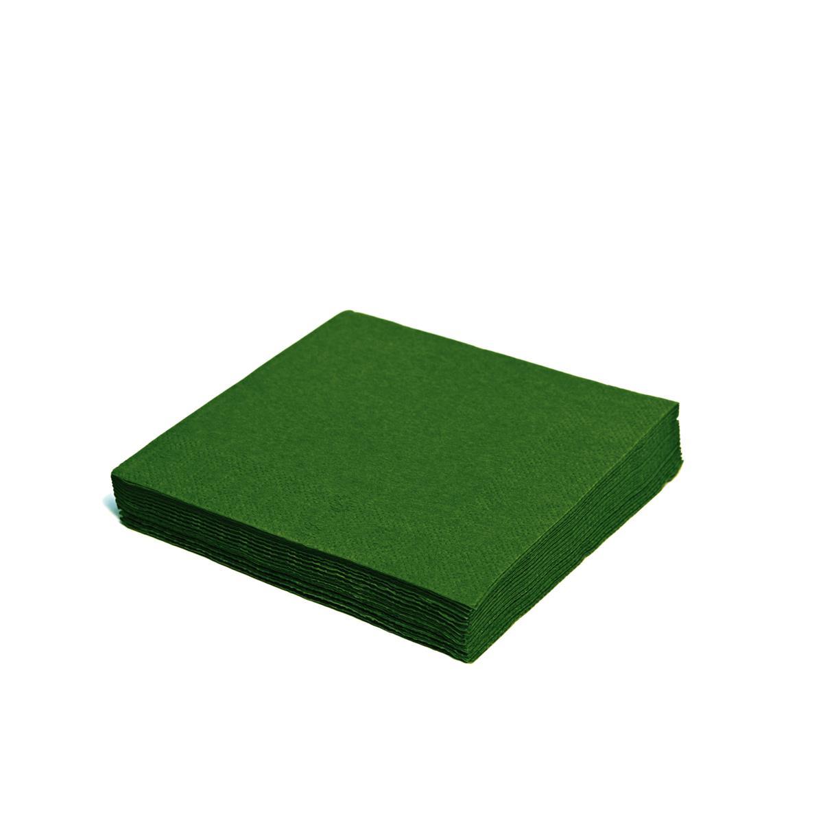 250 Serviette 3-lagig dunkelgrün 40 x 40 cm