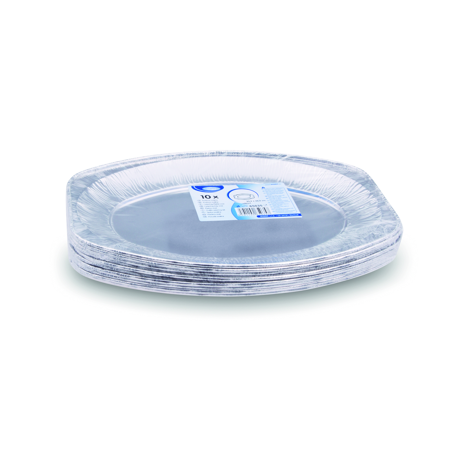 Catering-Platte aus ALU, oval, 35 x 24 cm, Packung mit 10 Stück