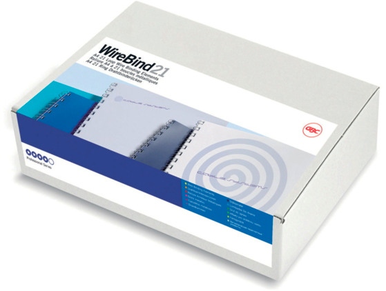 Drahtbinderücken 10mm A4 silber, 21 Ringe 100 Stück GBC IB160837