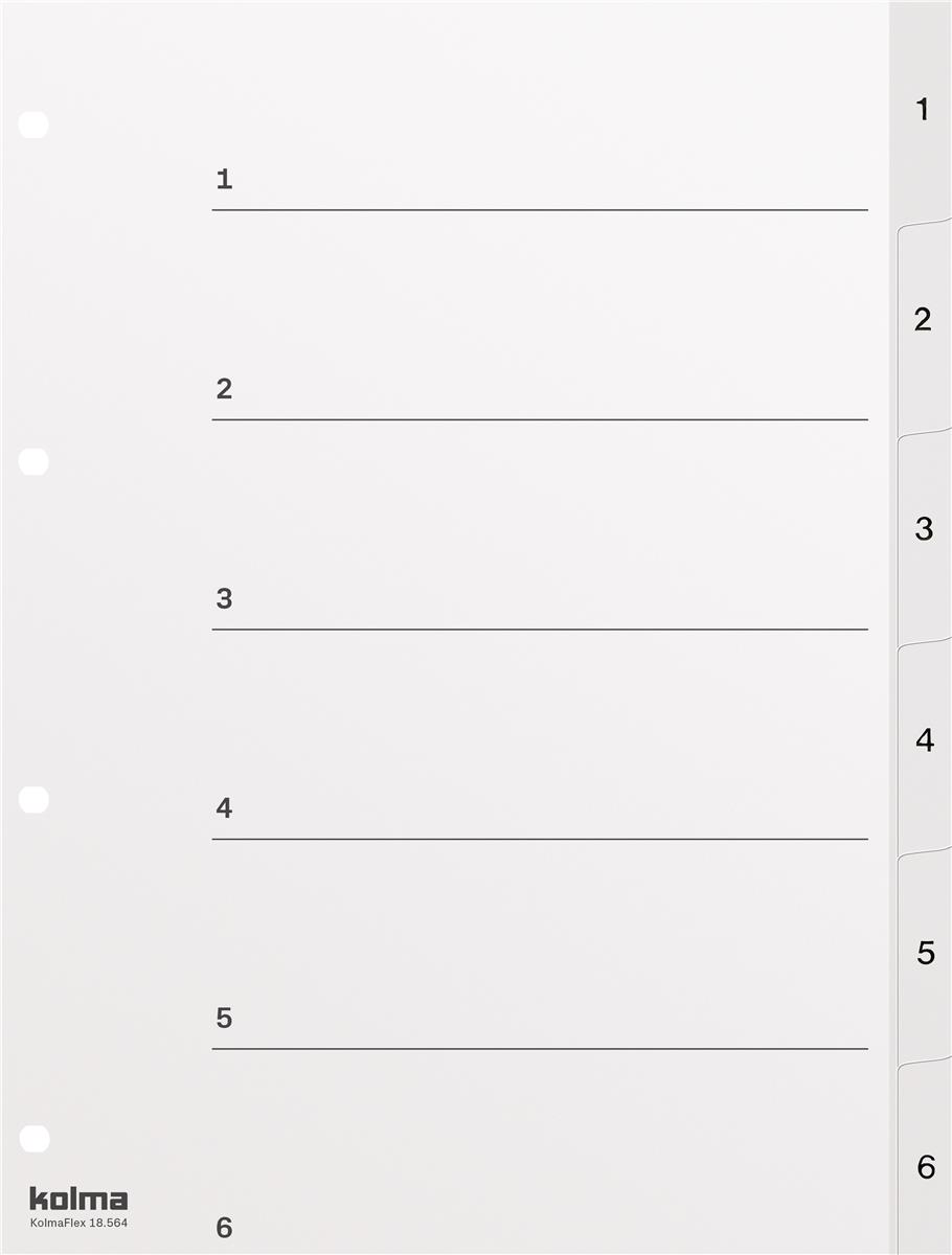Register KolmaFlex A4 weiss 44713 KOLMA 18.564.16