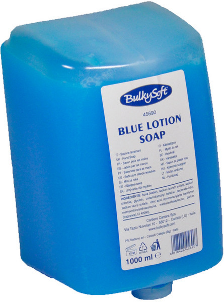 Flüssigseife Bulkysoft Crystal Blue 1000ml Nachfüllung -12 Stück