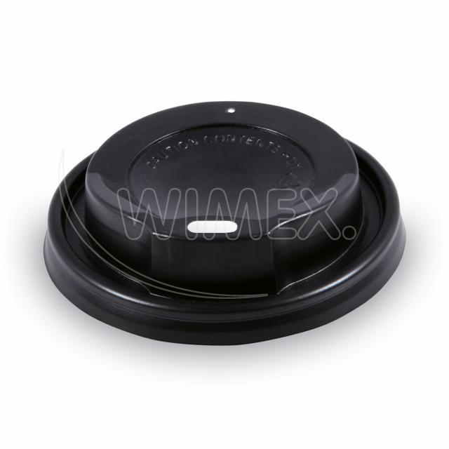 Domdeckel (PS) schwarz 80mm - 100 Stück