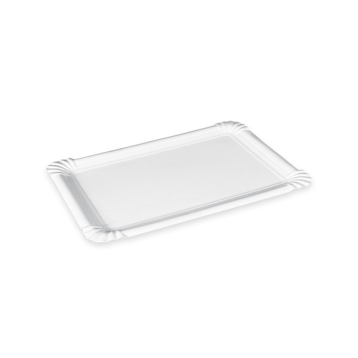 Pappteller weiß 13 x 20 cm RECY - 25 Stück