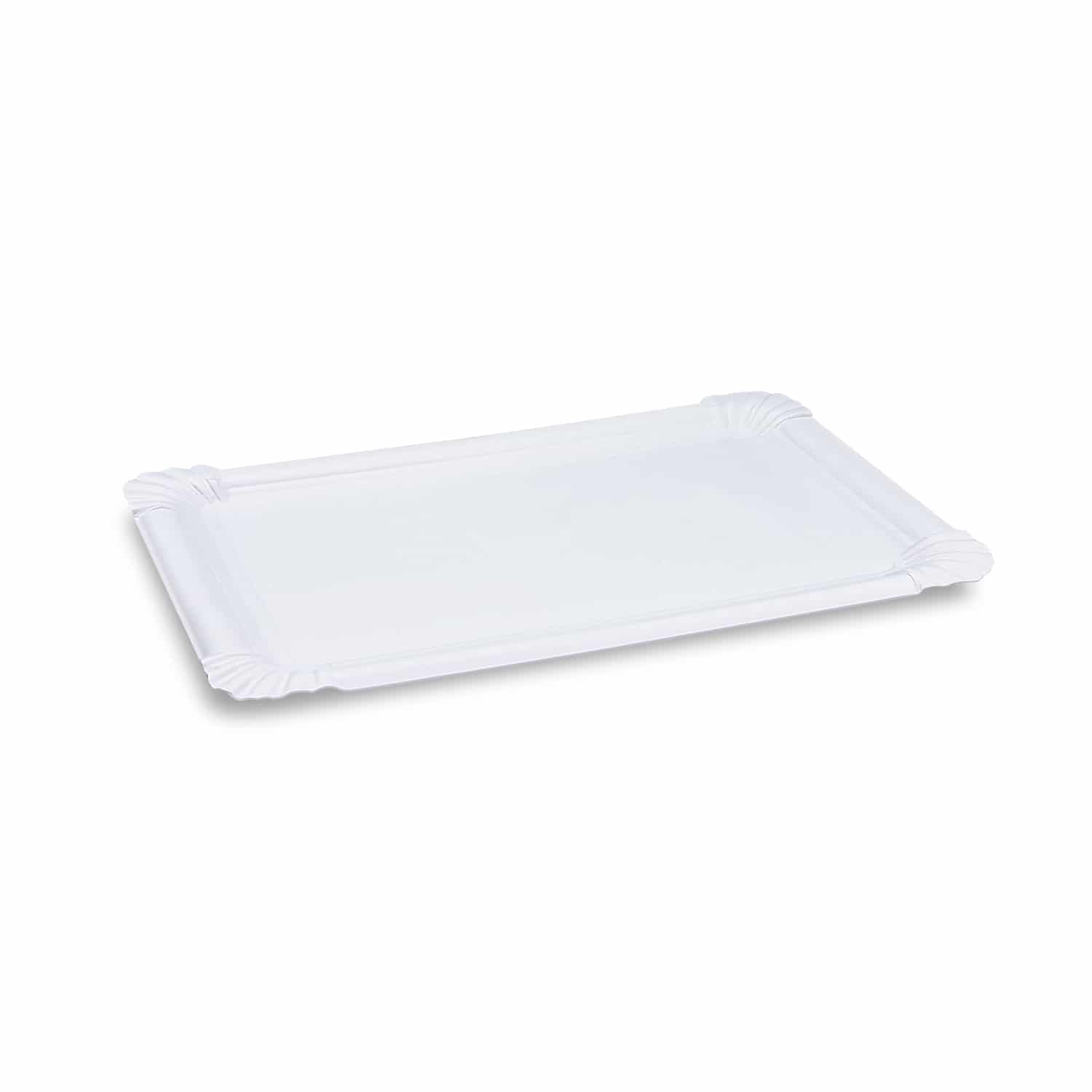 Pappteller weiß 21 x 30 cm - 125 Stück