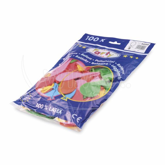 Luftballon aus Latex Ø 20 cm bunt gemischt für Dekoration, Packung mit 100 Stück