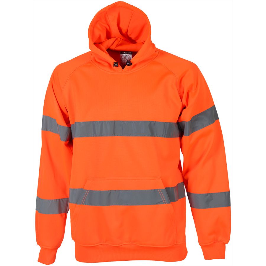 Warnschutz-Kapuzen-Sweatshirt PORTWEST B304, leuchtorange