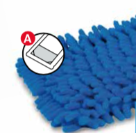 AlpineX Microfaser Chenillemopp Professional - blau/rot - 40/50cm