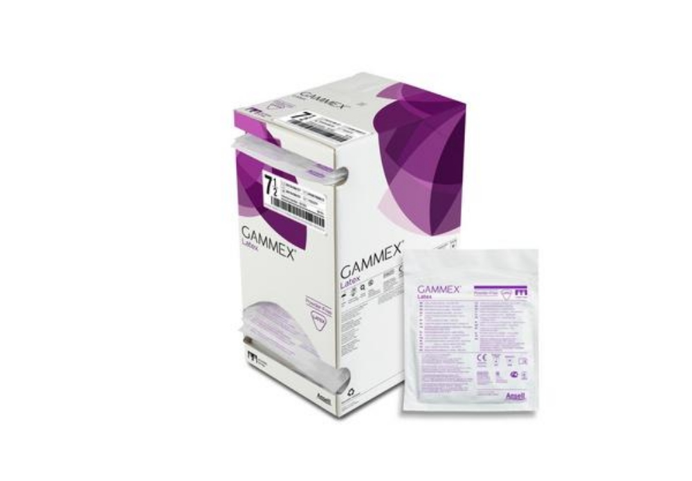 Gammex Latex OP-Handschuhe Latex, weiss, puderfrei, steril, Gr. 7.0 50 Paar