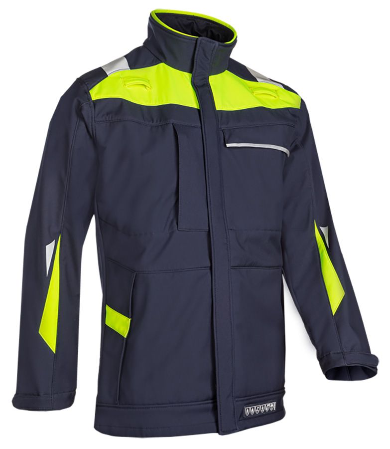 Softshelljacke SIOEN UMIAT, dunkelblau/leuchtgelb