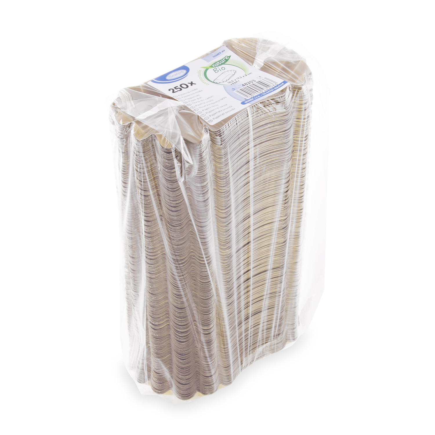 Pappschale fettdicht oval kraft 17,5 x 10,5 x 3 cm - 250 Stück