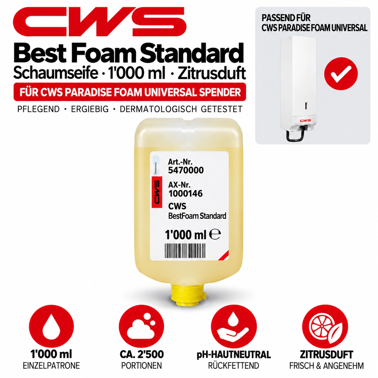 CWS Schaumseife BestFoam Standard 1000 ml (5470000)