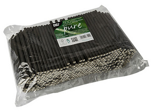 PAPSTAR Papier-Trinkhalm "pure", 210 mm, schwarz