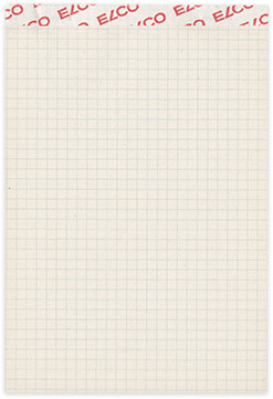 Notizblock kariert 4mm A6 grau, recycling, 65gm2 100 Bl. ELCO 73313.27