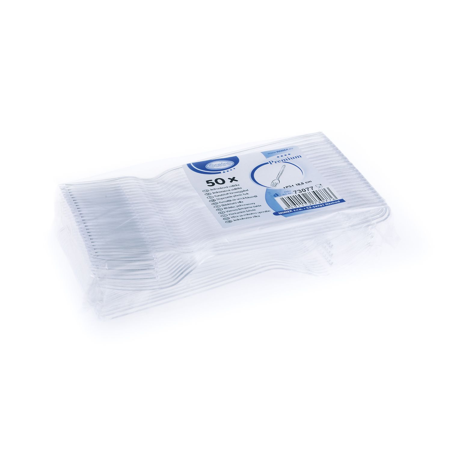 Gabel PREMIUM klar 18,5 cm (50 Stück)