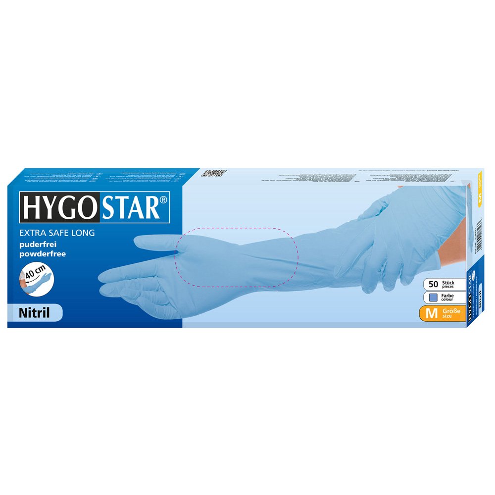 Nitrilhandschuhe EXTRA SAFE SUPERLONG, puderfrei XL