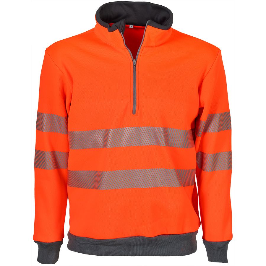 Warnschutz-Sweatshirt HUSKY NOVA REFLEX, leuchtorange - Grösse S