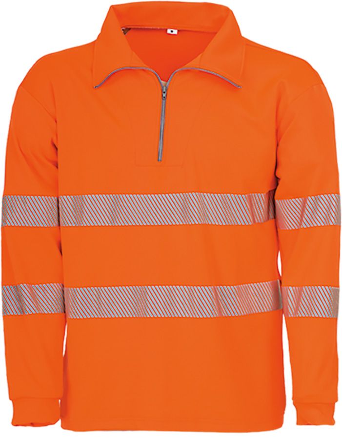 Warnschutz-Sweatshirt BIOACTIVE REFLEX, leuchtorange - Grösse L
