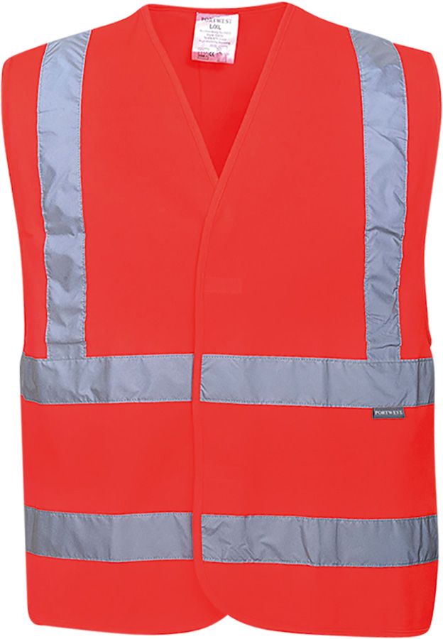 Warnweste Portwest C470, leuchtrot
