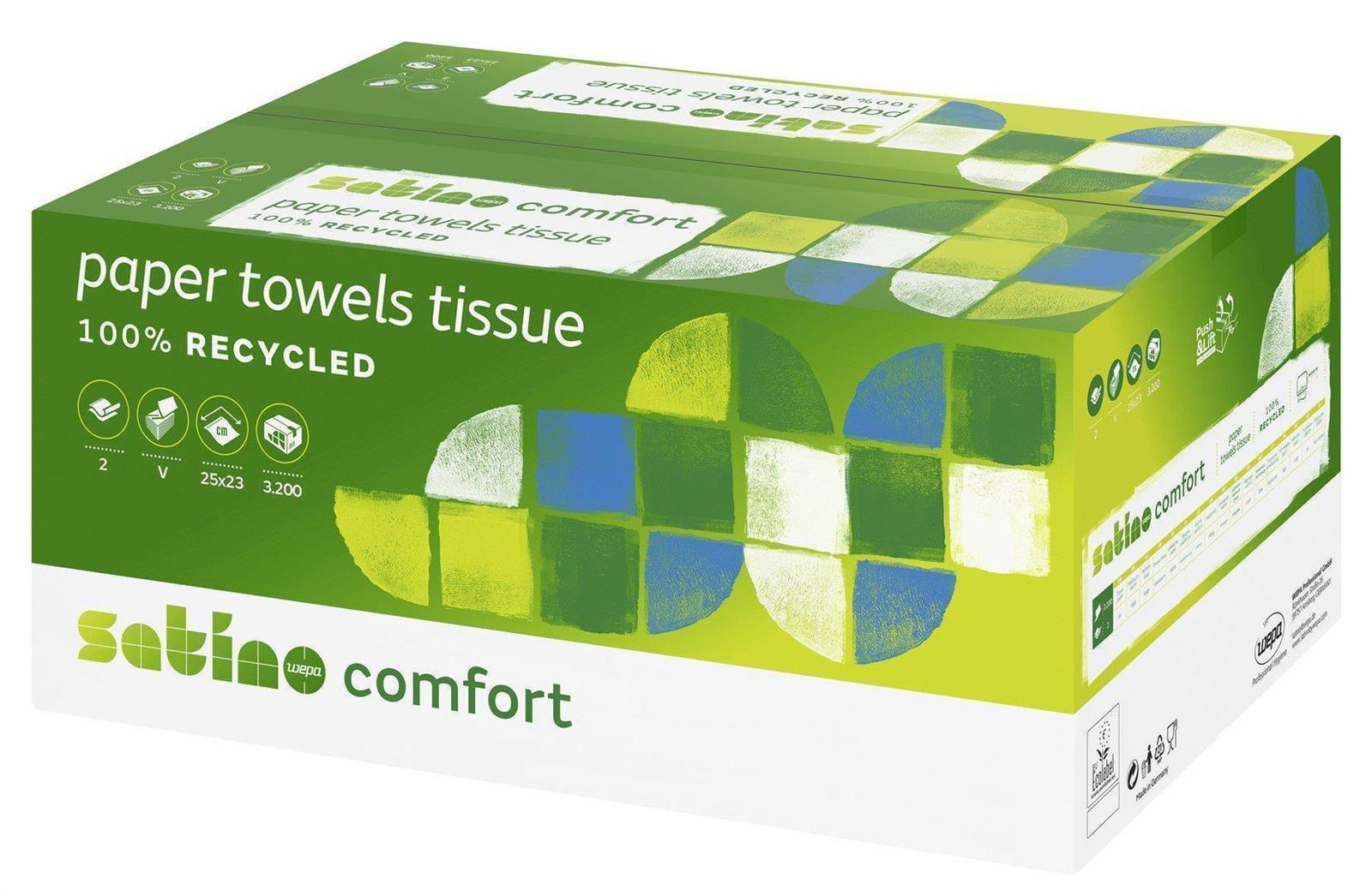 Faltpapier Satino 277150 Comfort C-Falz 2-lagig 25x33cm