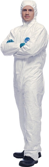 TYVEK Classic Xpert Einweg-Schutzanzug mit Kapuze weiss L
