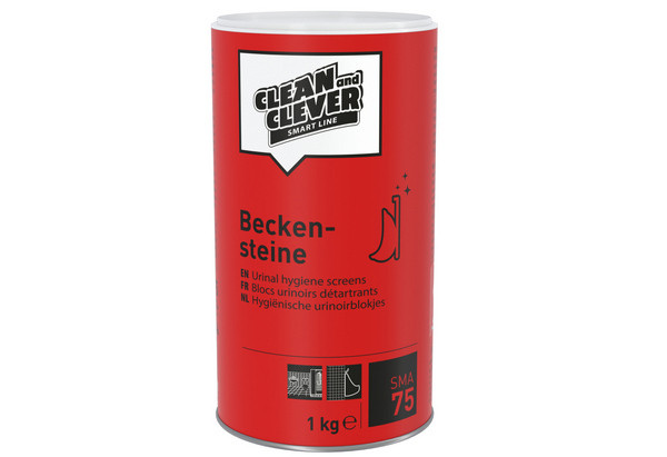 CLEAN and CLEVER Beckensteine SMA 75, hellgrün, fest, gebrauchsfertig (12 Dosen à ca. 32 Steine)