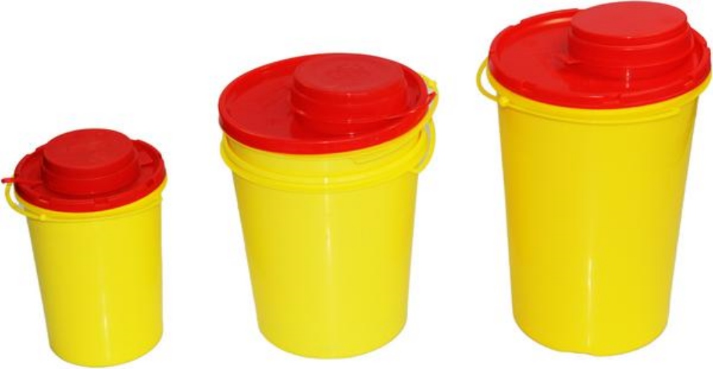 Kanülen-Entsorgungsboxen gelb/rot, 600ml, 100 x 145mm