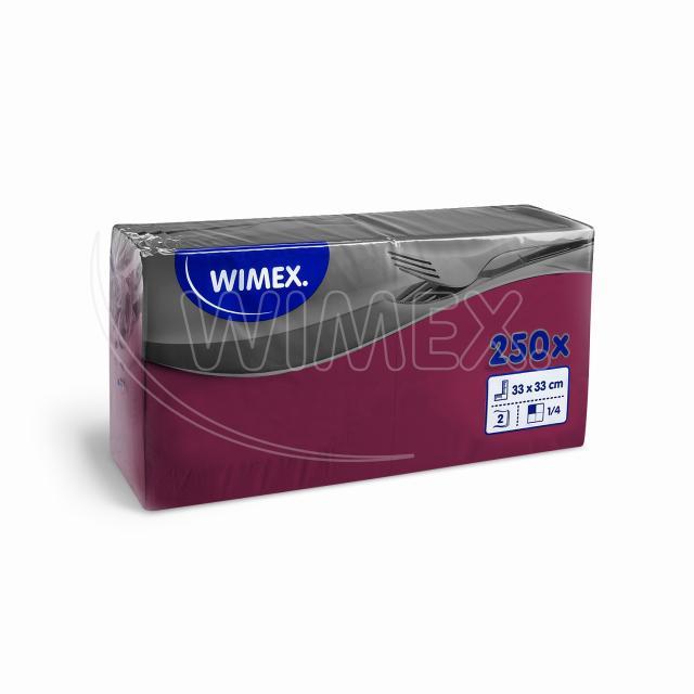 Serviette PAP FSC Mix 33 x 33 cm bordeaux, 2-lagig, Packung mit 250 Stück