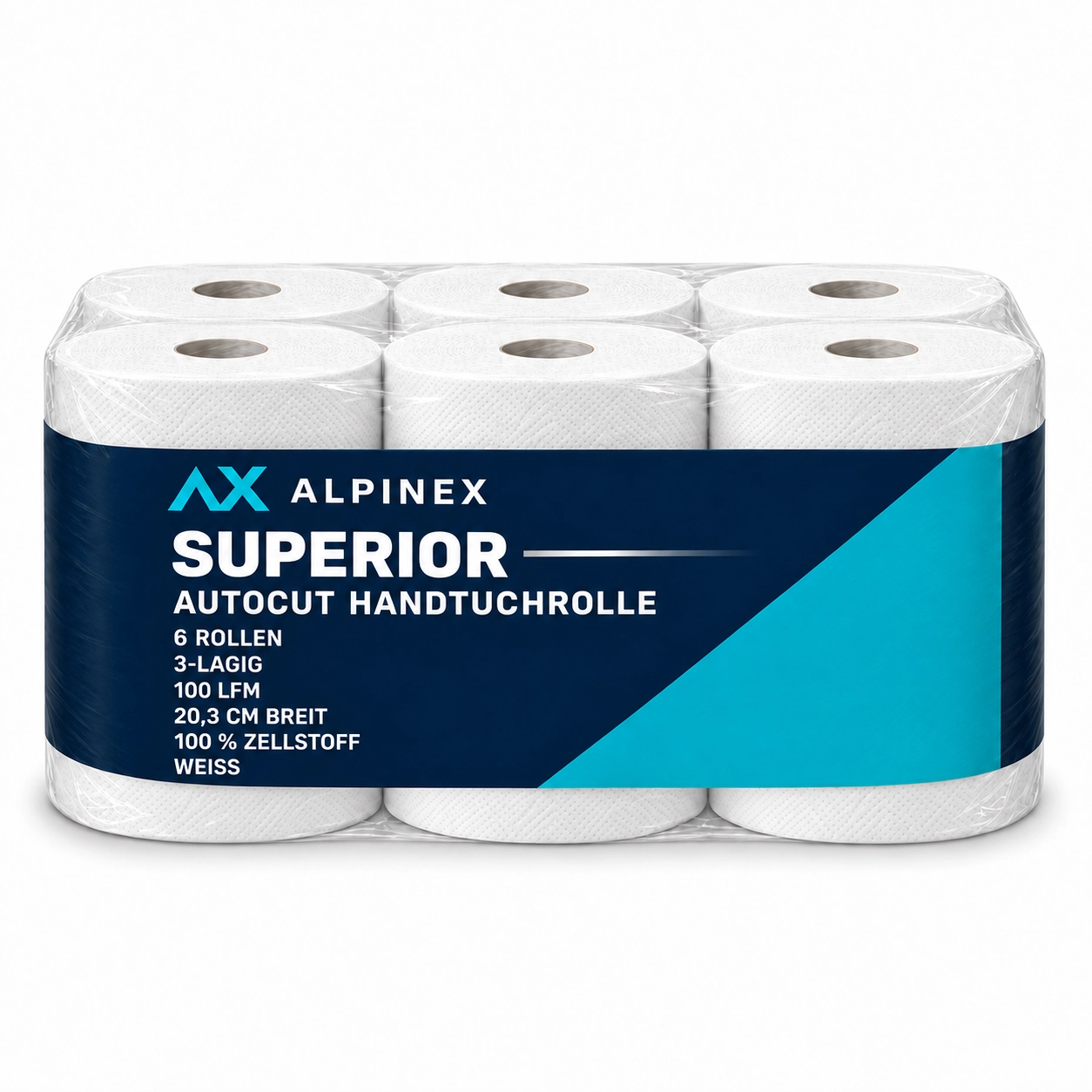 AlpineX® Handtuchrolle Superior 3-lg 100% Zellstoff