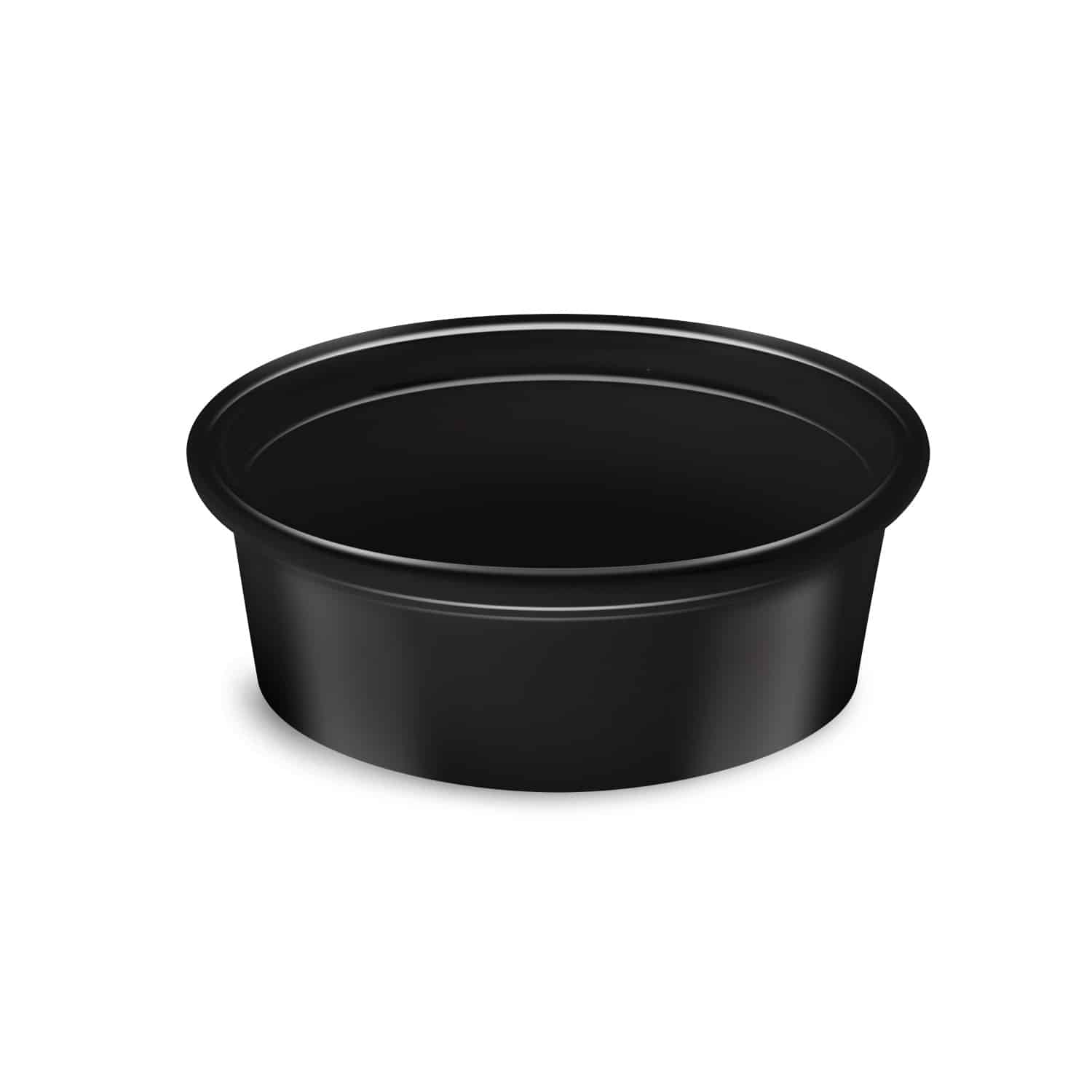 Dressingbecher (PP) schwarz 70mm 50ml - 50 Stück