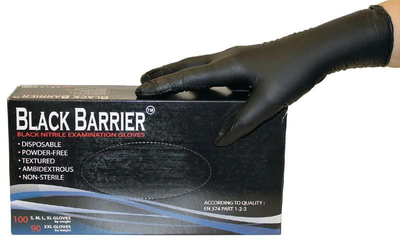100x Nitril-Einweghandschuhe Black Barrier XL