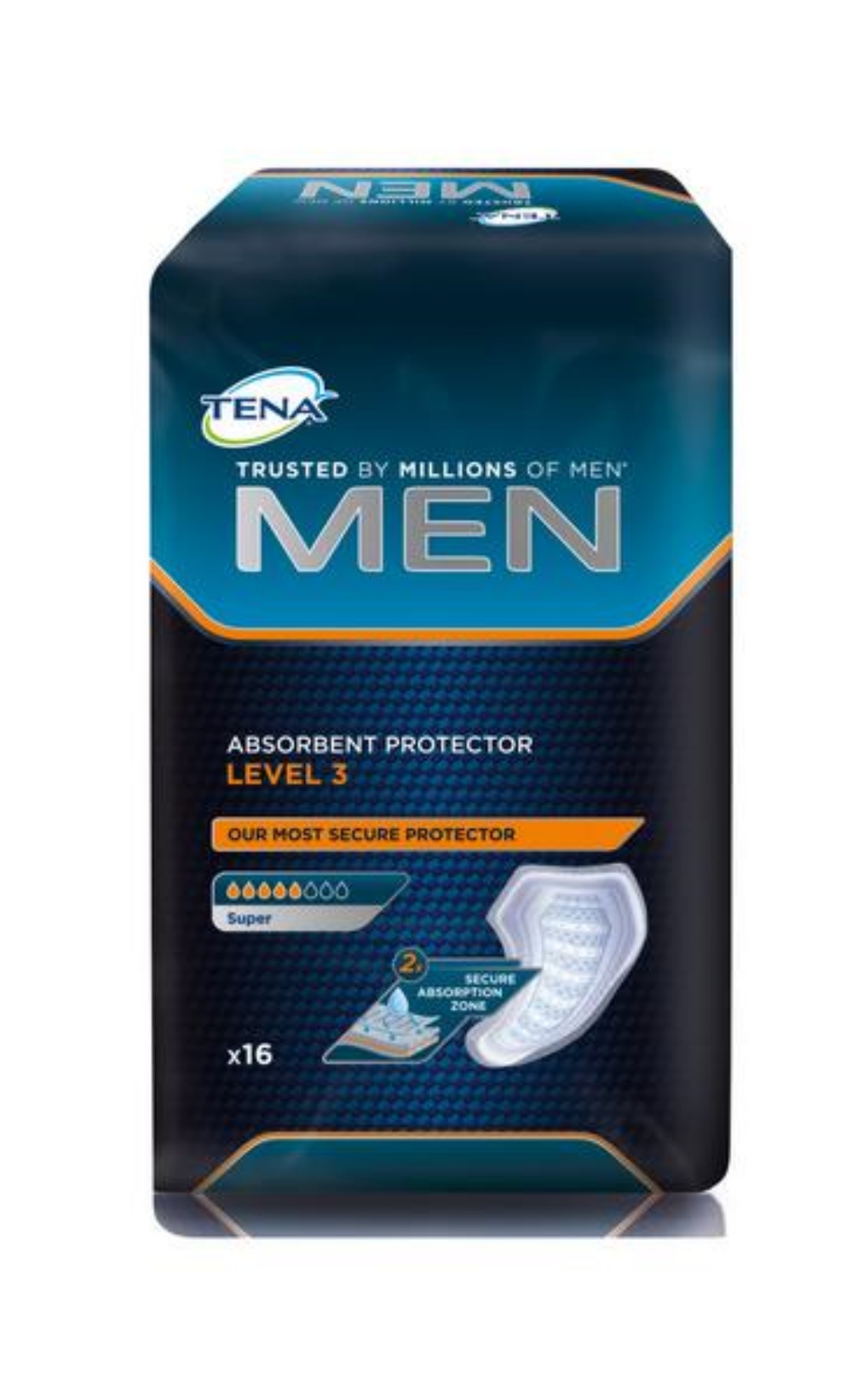 TENA Men Level 3 orange, 6 × 16 Stück 96 Stück
