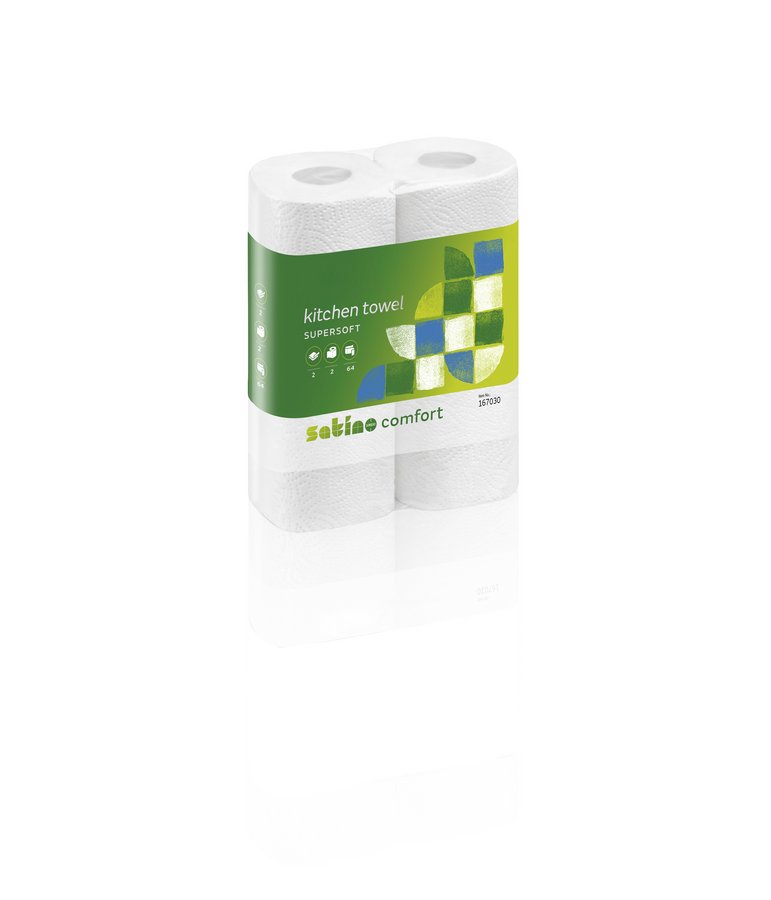 Wepa Comfort Küchentücher 2-lagig Hochweiß - 2-er Pack