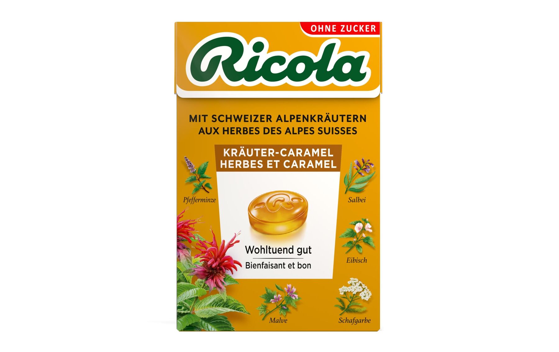 Ricola Kräuter-Caramel ohne Zucker mit Stevia