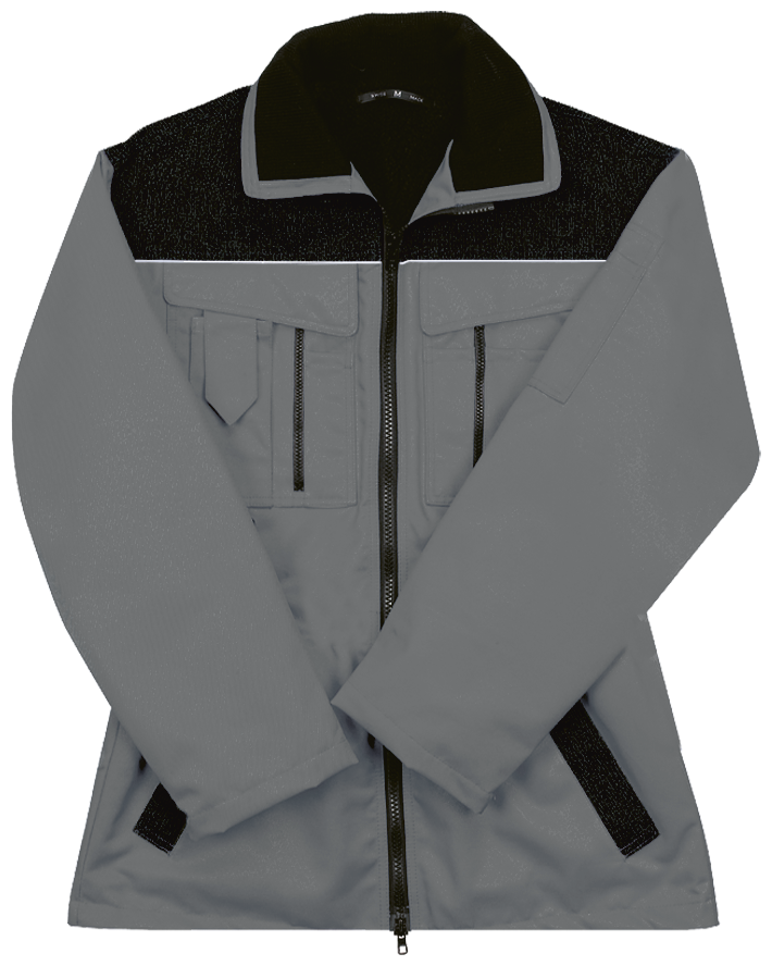 Arbeitsjacke lang TREKKER, grau/schwarz