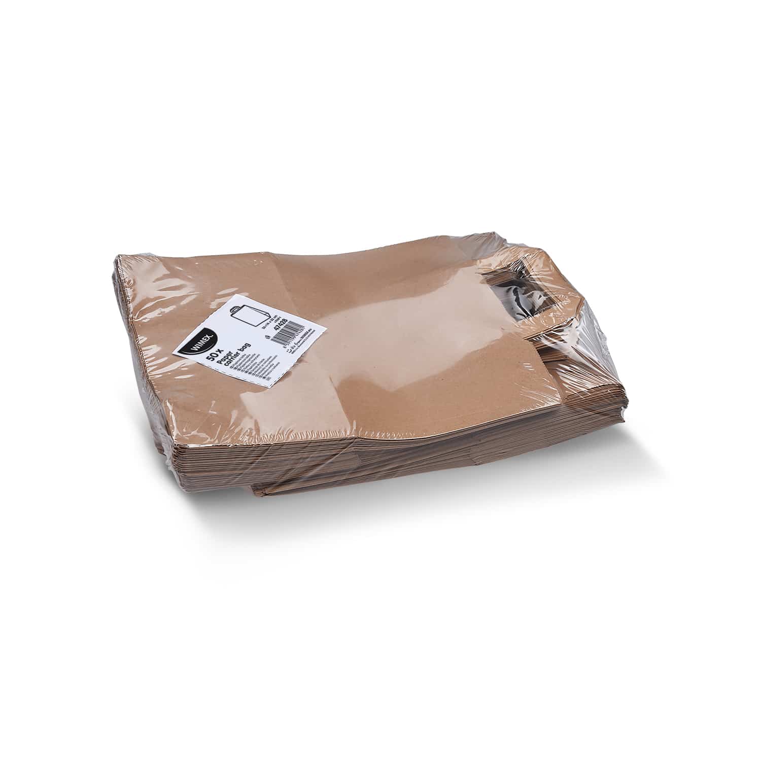 Papiertragetasche braun 26+14 x 32 cm - 50 Stück