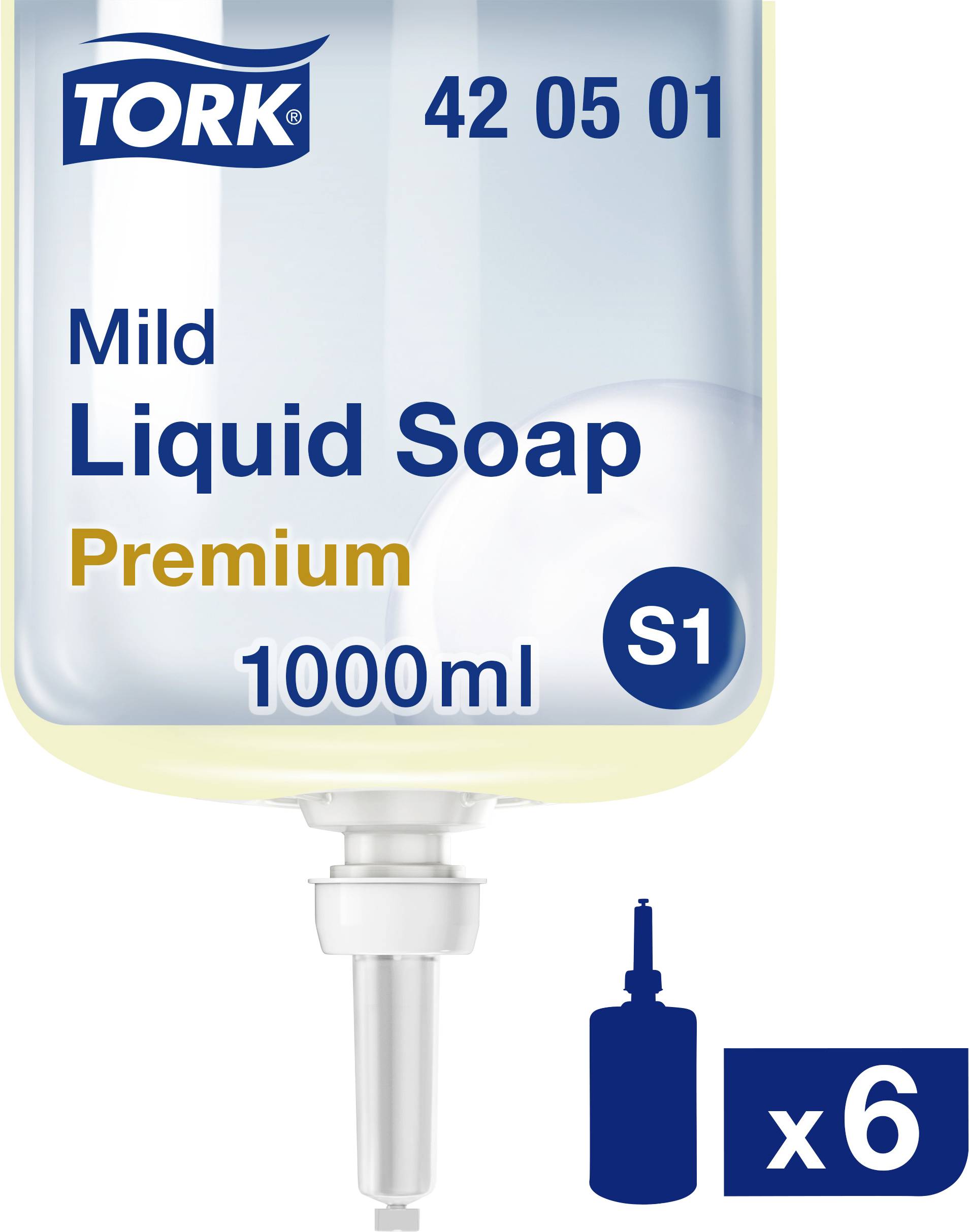 TORK 420501 Premium Flüssigseife Mild - Karton à 6 Patronen