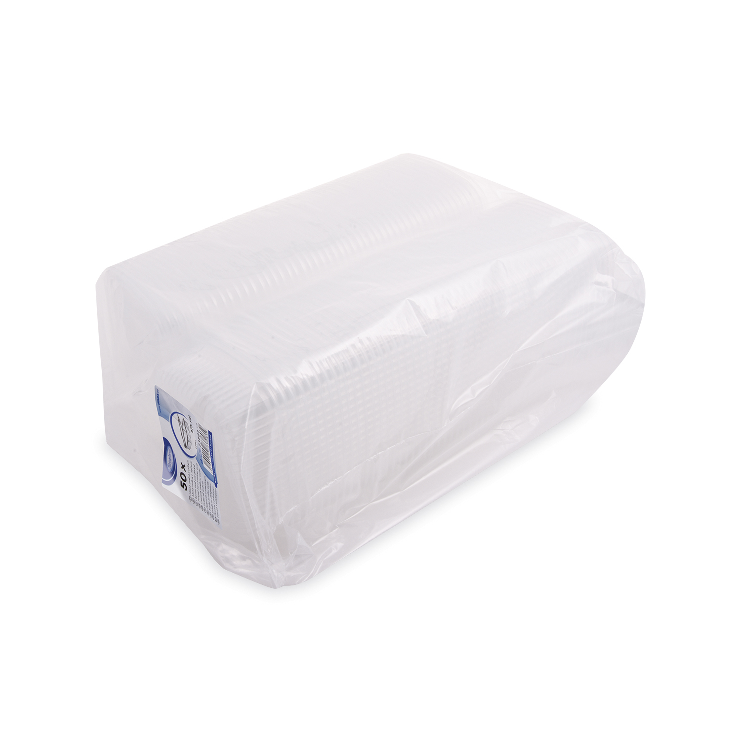 Feinkostbecher (PP) mit Deckel oval klar 375ml - 50 Stück