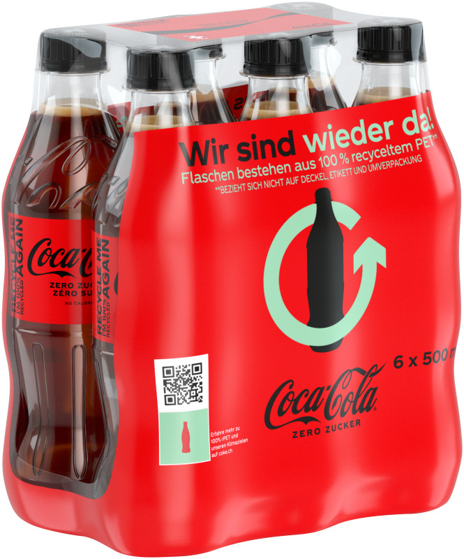 COLA Zero 50cl Pet 6 Stück COCA 3491