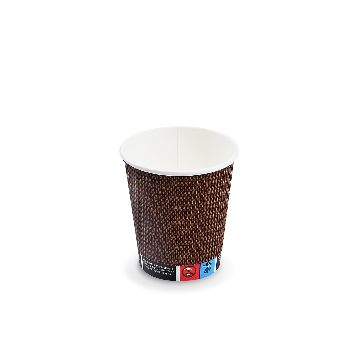 Pappbecher PAP/PE Ripple Wall Ø 80 mm 280 ml für Gastro und Take-away, Packung mit 25 Stück