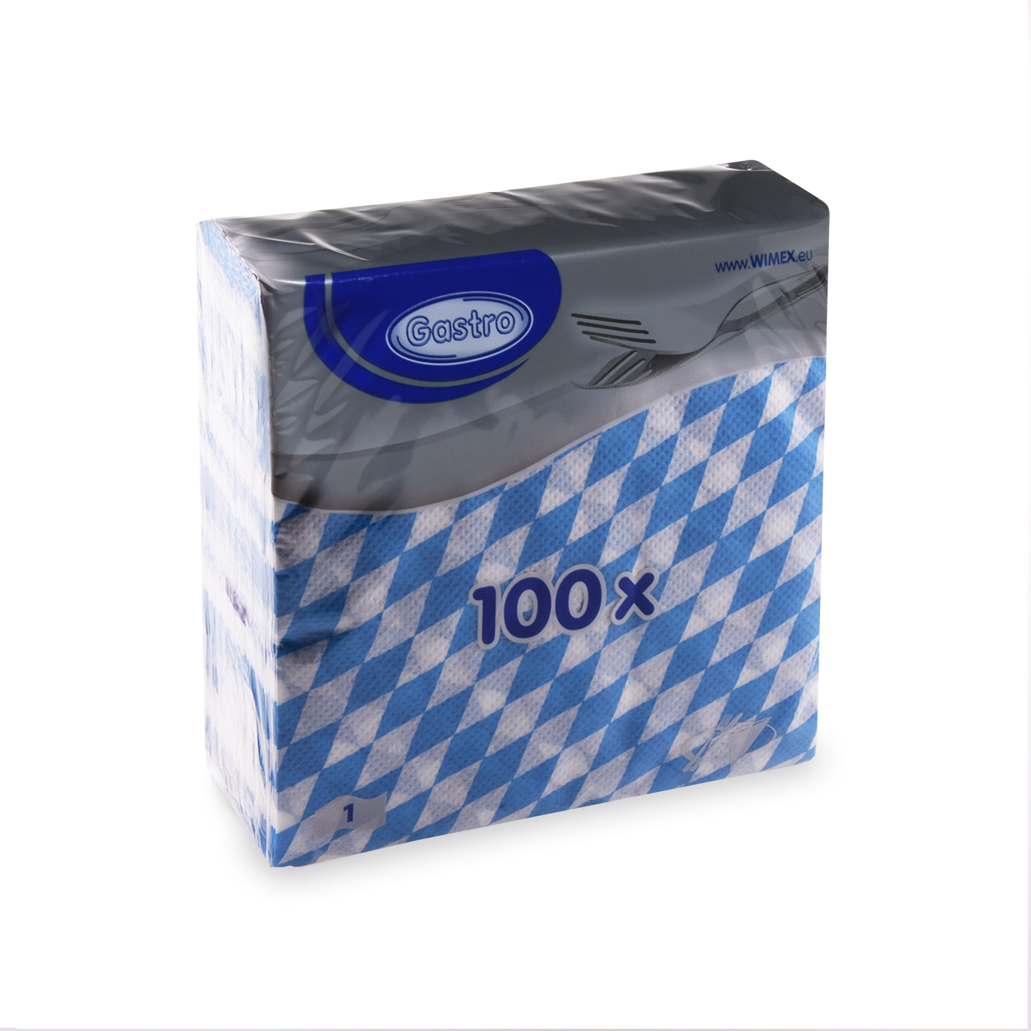 Serviette 1-lagig Bayern blau 33 x 33 cm - 100 Stück