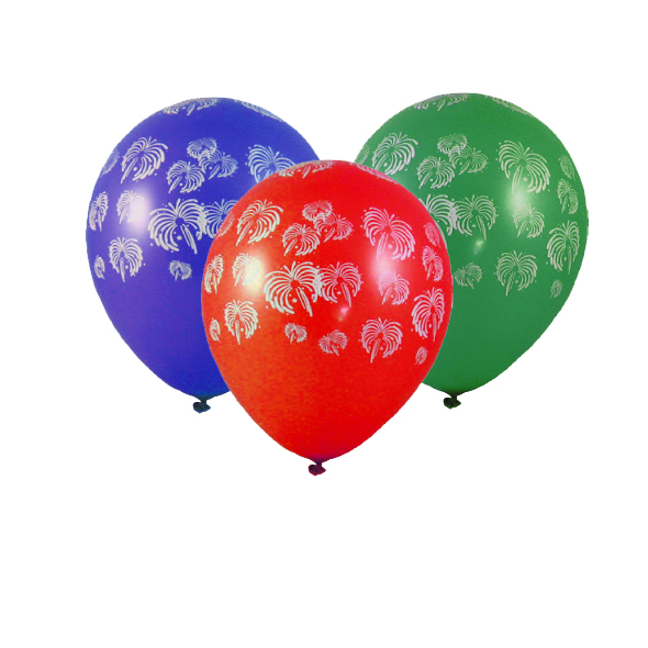 Luftballon Feuerwerk bunt gemischt 30cm L - 100 Stück