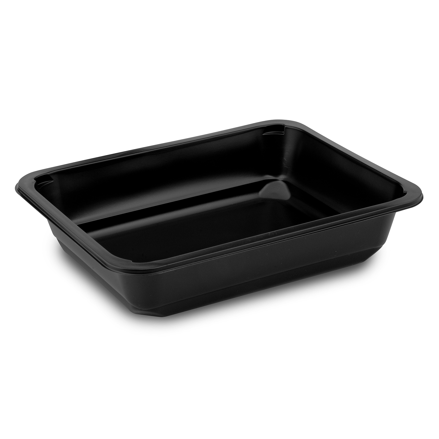 Menü-Schale (PP) ungeteilt schwarz 227 x 178 x 50 mm - 50 Stück