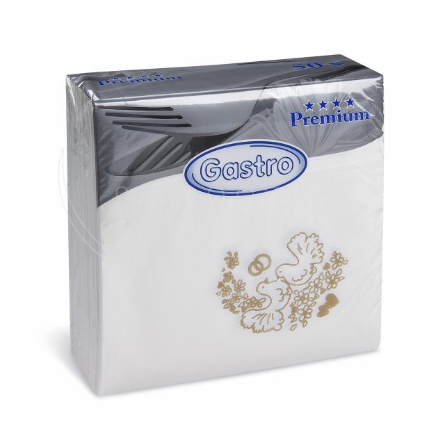 Serviette PREMIUM Hochzeit 40 x 40 cm - 50 Stück