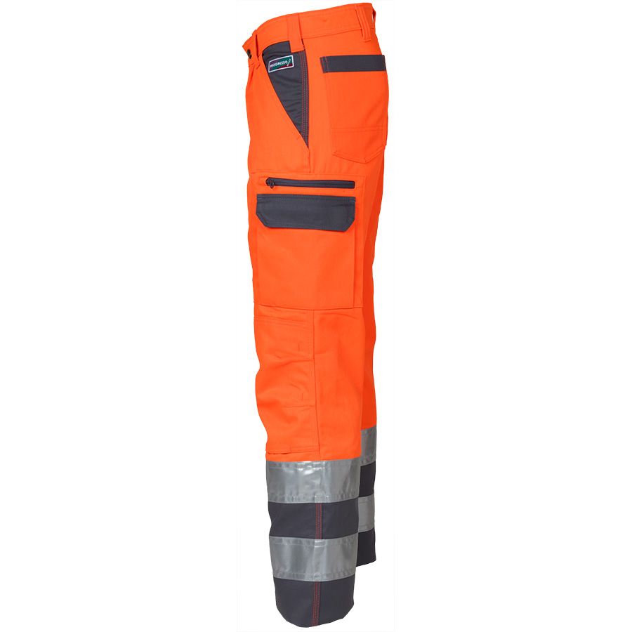 Warnschutz-Bundhose PROGRESSO REFLEX, leuchtorange/grau
