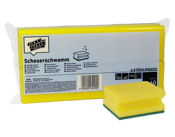 CLEAN and CLEVER Scheuerschwamm SMA 60 6 Stück