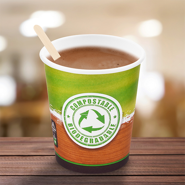 Rührstäbchen aus Holz Paddelform 13cm - 500 Stück